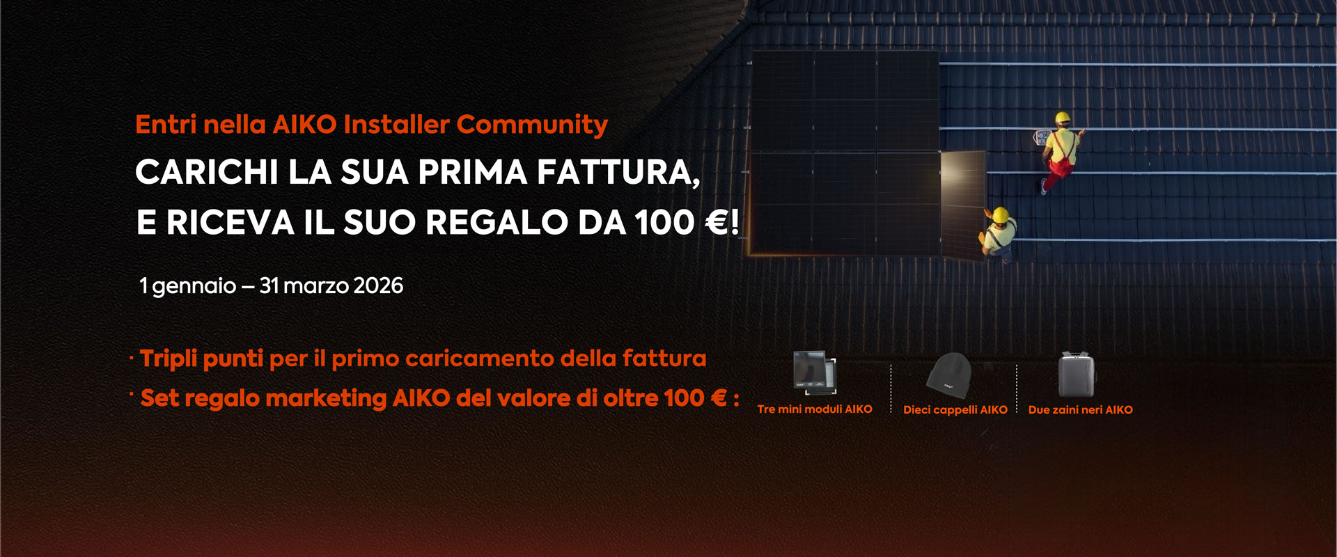 CARICHI LA SUA PRIMA FATTURA, E RICEVA IL SUO REGALO DA 100 !